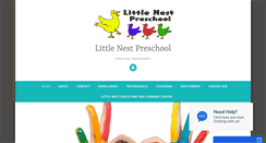 Desktop Screenshot of littlenestpreschool.biz